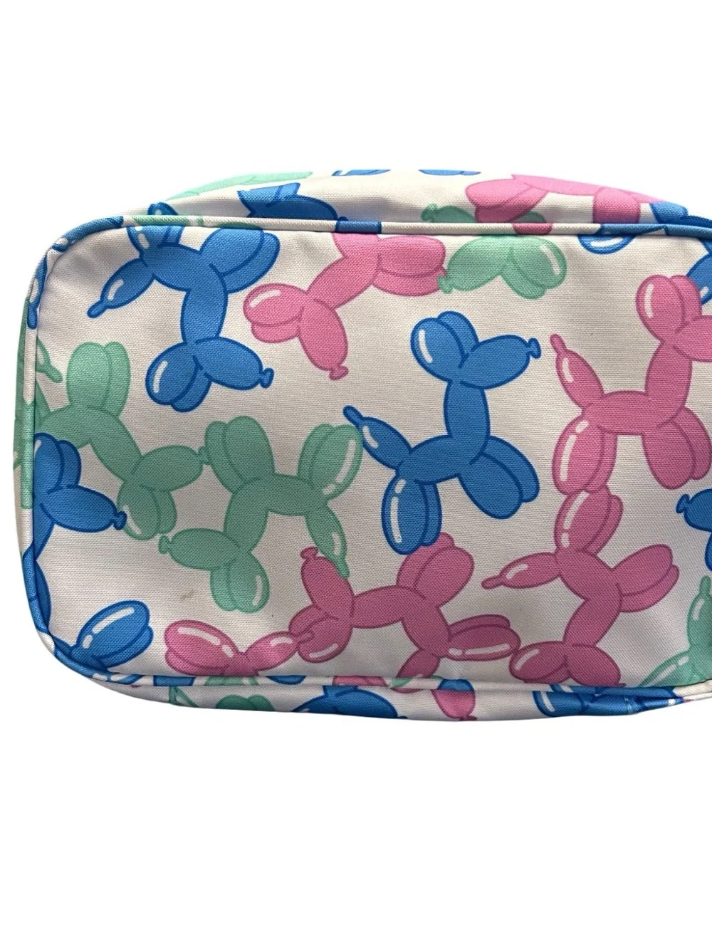 Makeup Carry Case Zippered Pouch Cosmetic Organizer 9” Balloon Dog Print New
